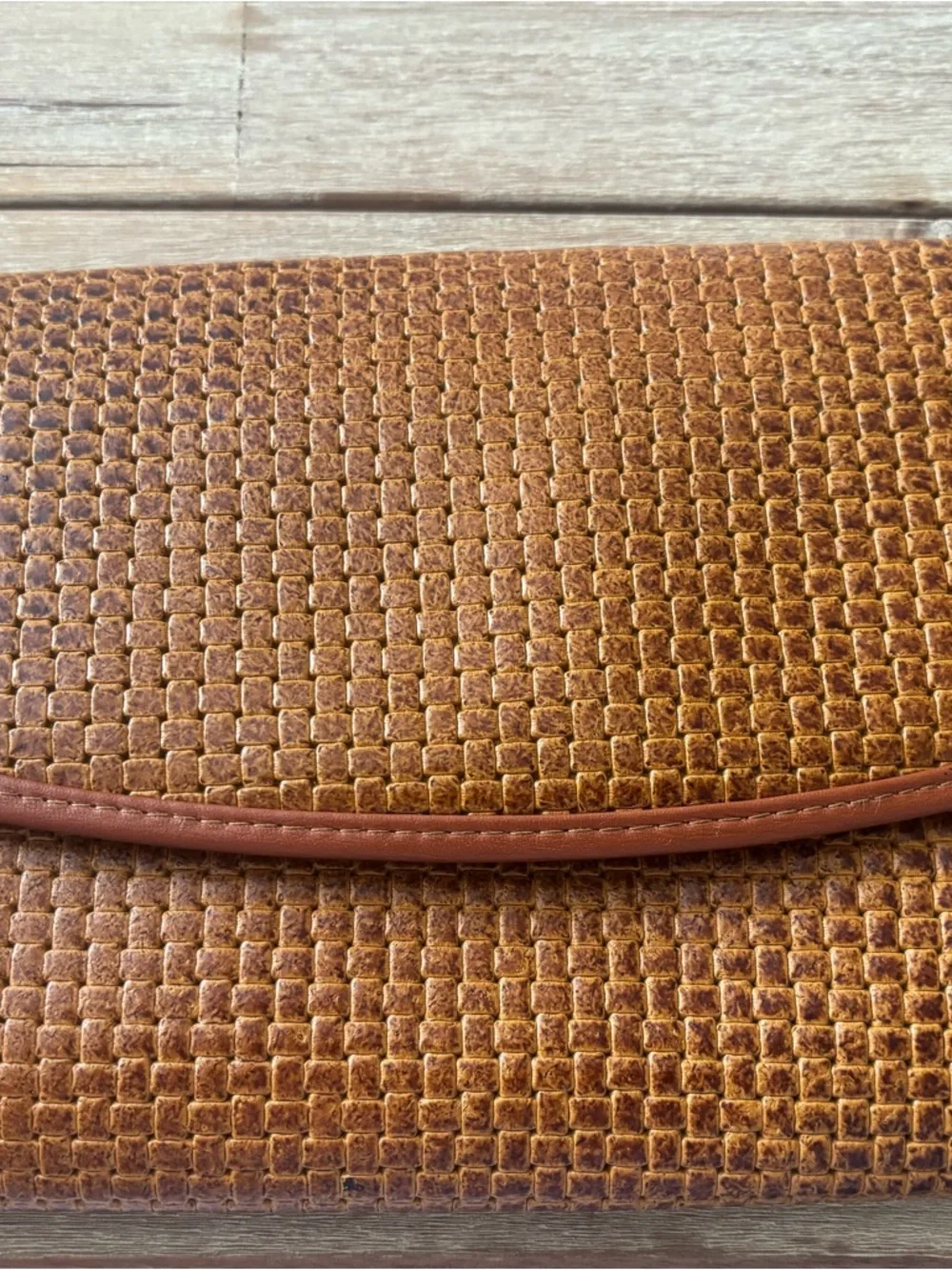 Rare Vintage Amelia Berko Woven leather clutch with strap - Picture 3 of 5